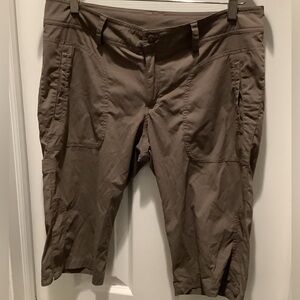 Patagonia Women 10 Brown Performance Stretch Hiking Shorts Pockets